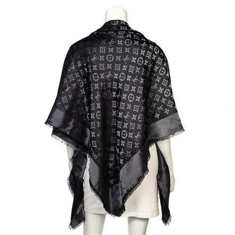 louis vuitton monogram shawl black